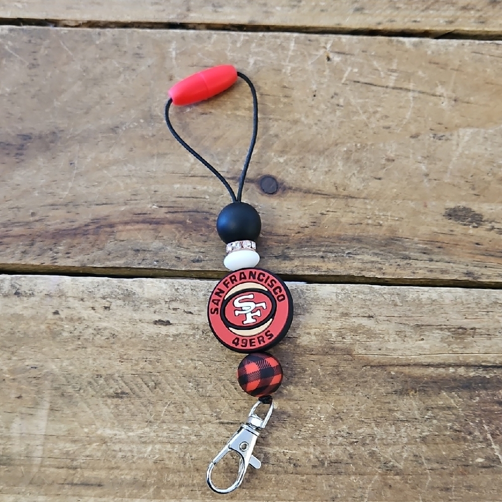 San Francisco 49ers Red and Black Keychain